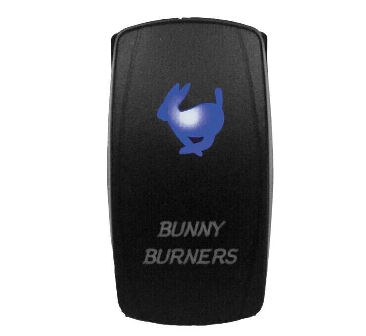 Lighted Switch Bunny Burner On/Off Blue - Click Image to Close