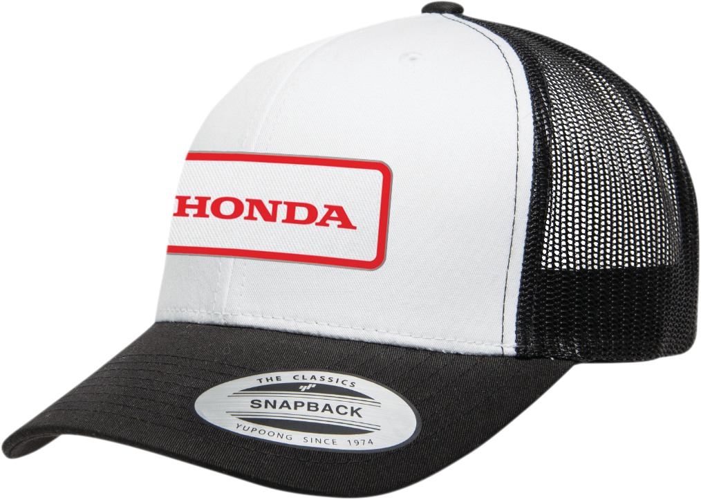 Men's Honda Throwback Hat - Honda Throwback Hat Whtblk - Click Image to Close