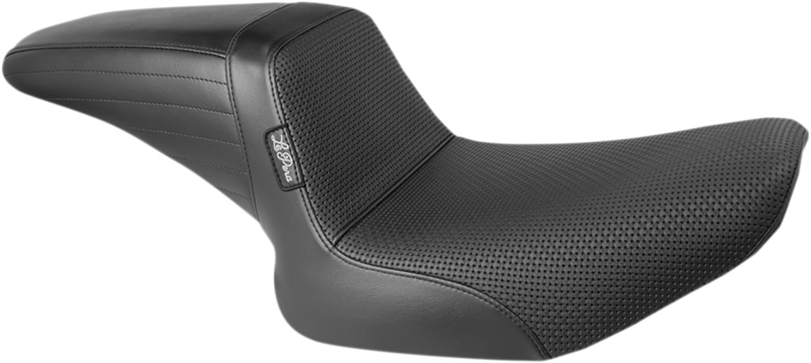 Kickflip Basketweave Vinyl 2-Up Seat Black Foam - For 82-94 Harley FXR - Click Image to Close