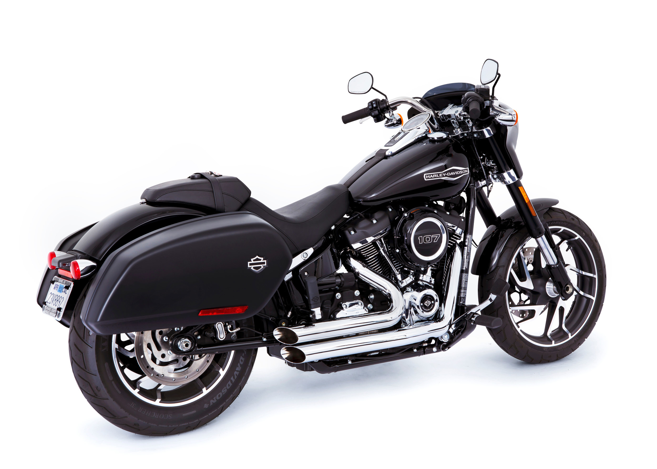 Chrome Amendment Slash Full Exhaust System - For M8 Softail - Click Image to Close