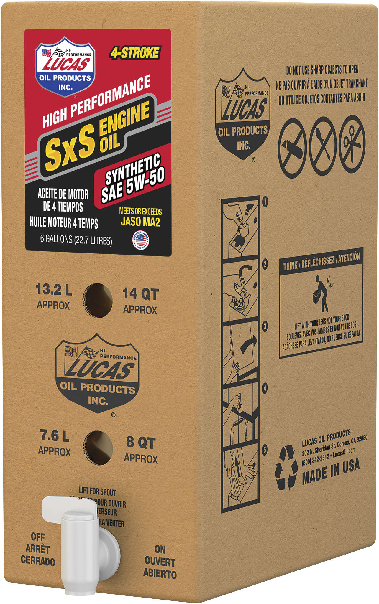 5W-50 Engine Oil Synthetic - 6 Gal Bib - Click Image to Close