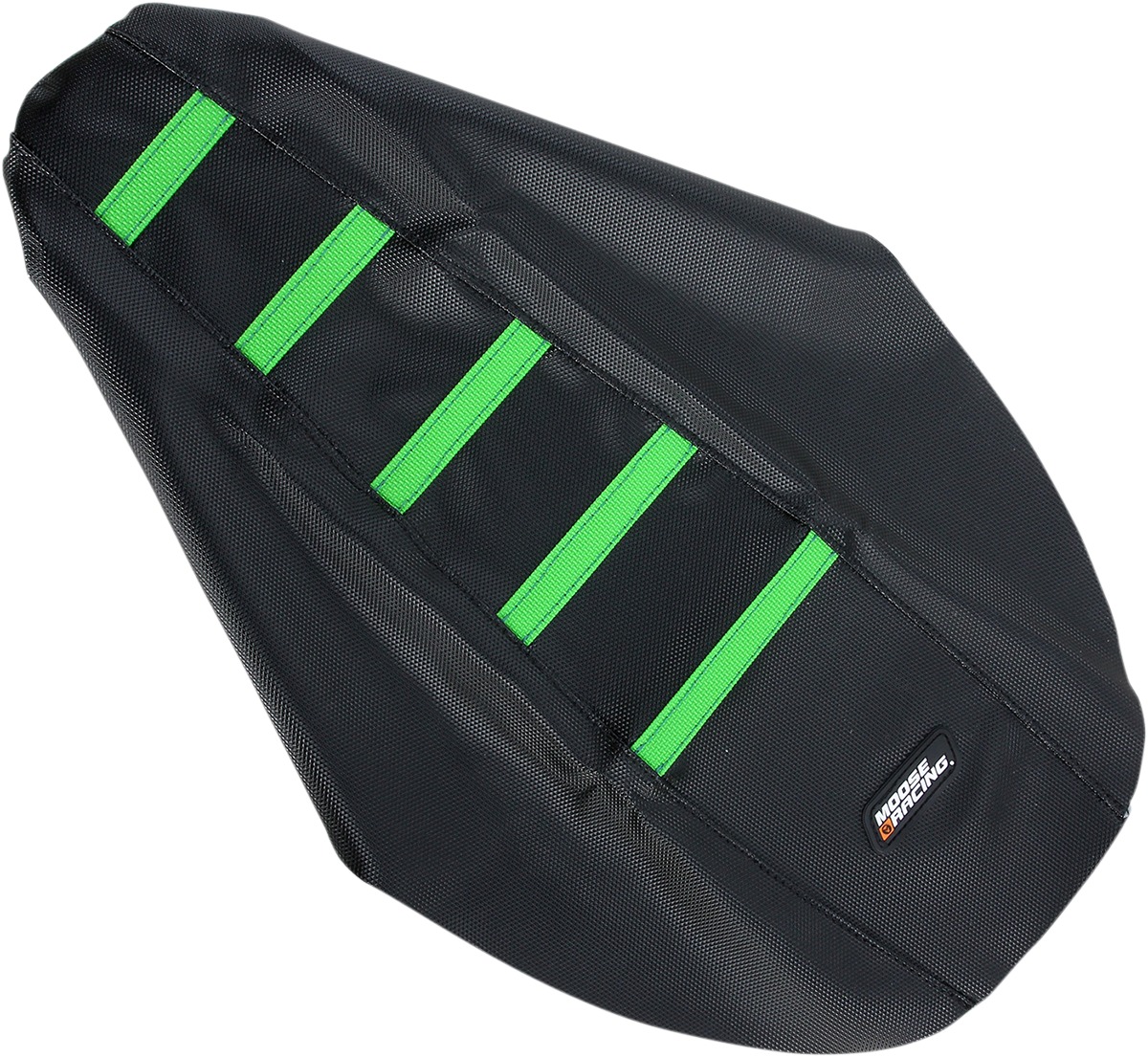 Black/Green Ribbed Seat Cover - For 91-13 Kawasaki KX100 KX80 KX85 - Click Image to Close