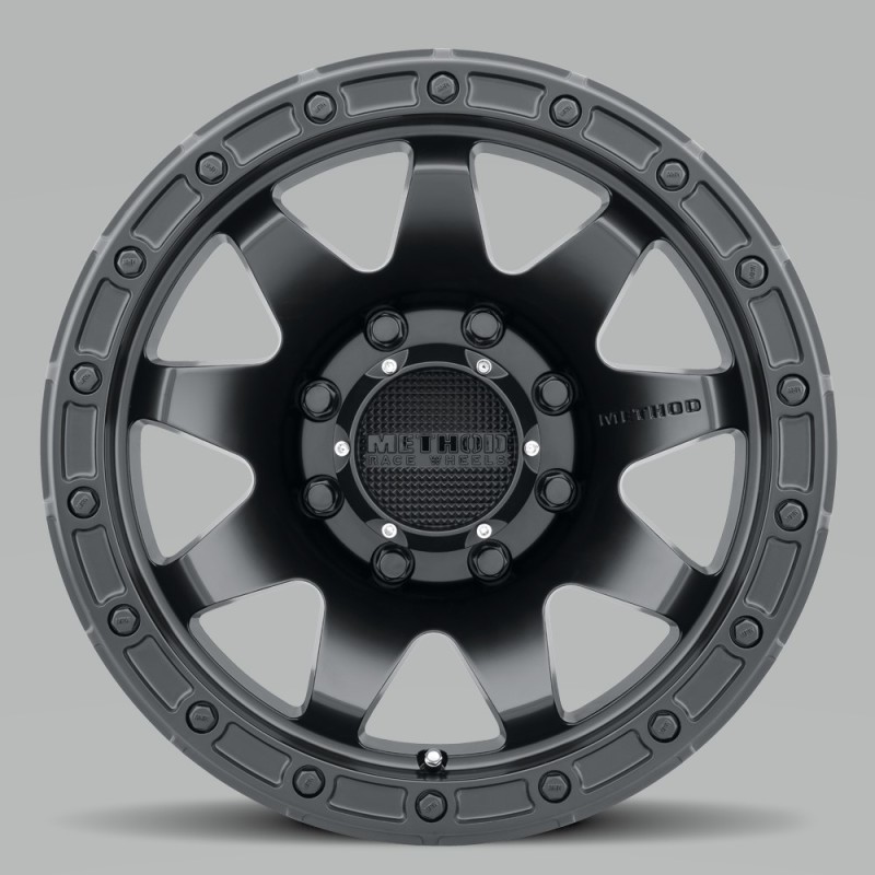 MR317 17x8.5 0mm Offset 8x170 130.81mm CB Matte Black Wheel - Click Image to Close