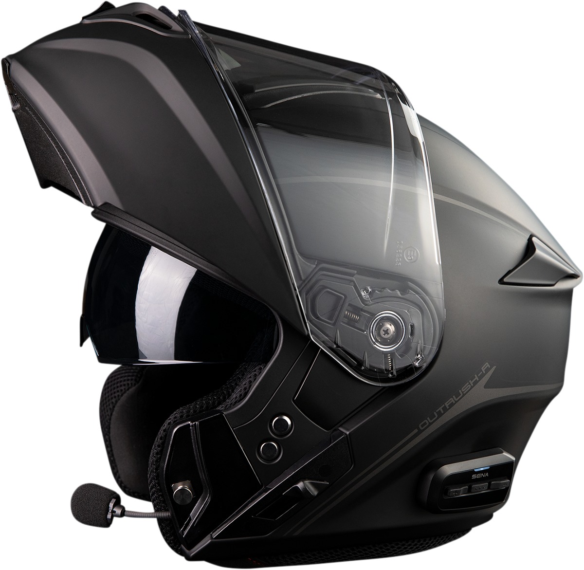 Outrush R Bluetooth Helmet - Outrush R Bt Hlmt Mt Blk Xl - Click Image to Close