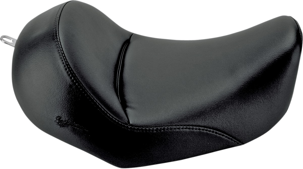 Heels Down Plain Solo Seat Black Gel Low&Forward - For 06-17 Harley Dyna - Click Image to Close