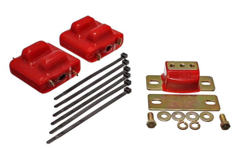 Motor & Transmission Mounts Red Zinc Finish Fits 87-91 Suburban C10-C30 2WD - Click Image to Close