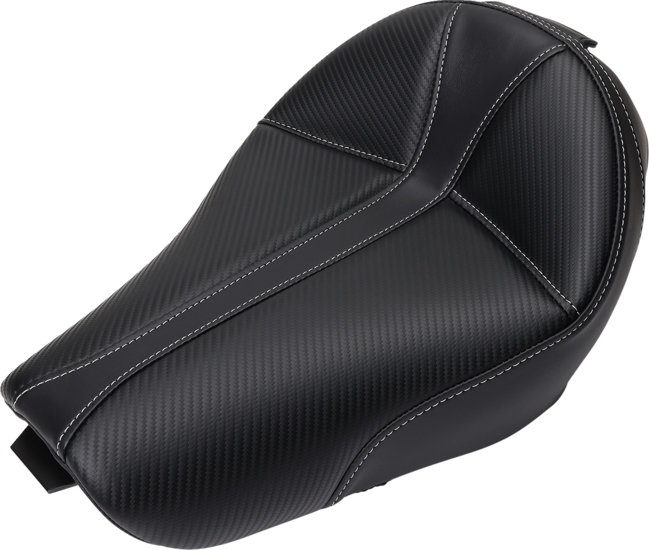 Dominator Stitched Vinyl Solo Seat Black Gel - For 04-20 Harley XL XR - Click Image to Close