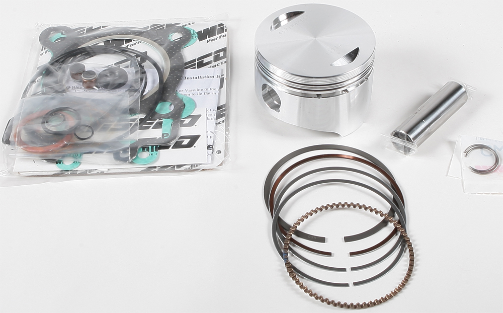 Top End Piston Kit 8.6:1 Compression - 76.50mm Bore (+0.50mm) - Kawasaki Bayou/Prairie/Lakota - Click Image to Close