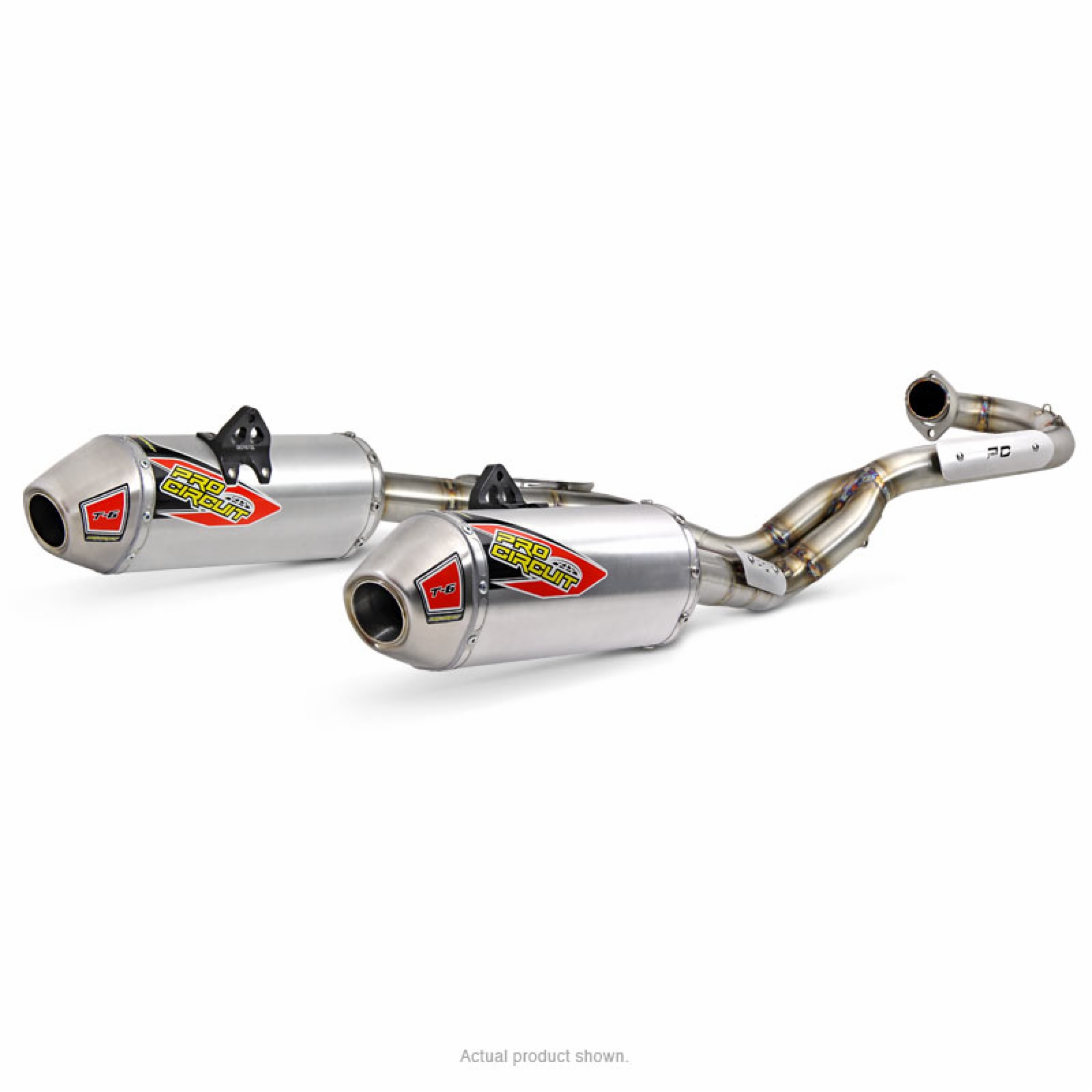 T-6 Dual Aluminum & Stainless Steel Full Exhaust - For 15-16 700 Raptor - Click Image to Close