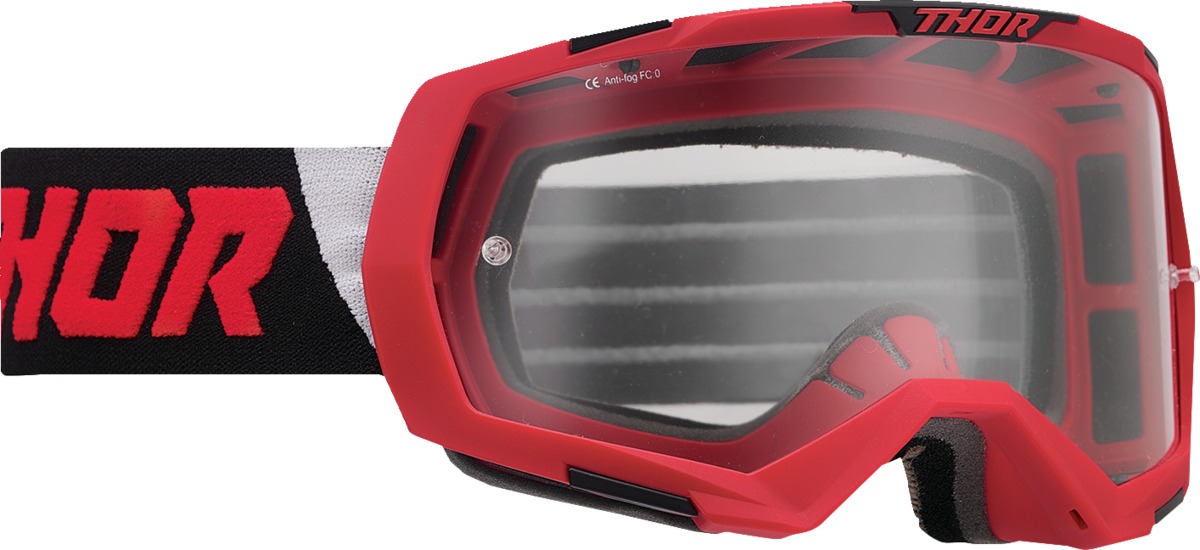 Regiment Goggles - Red w/ Clear Lens - Click Image to Close