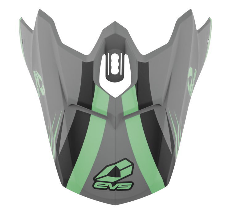 EVS T3 Works Visor - Matte Grey/Green/Black - Click Image to Close