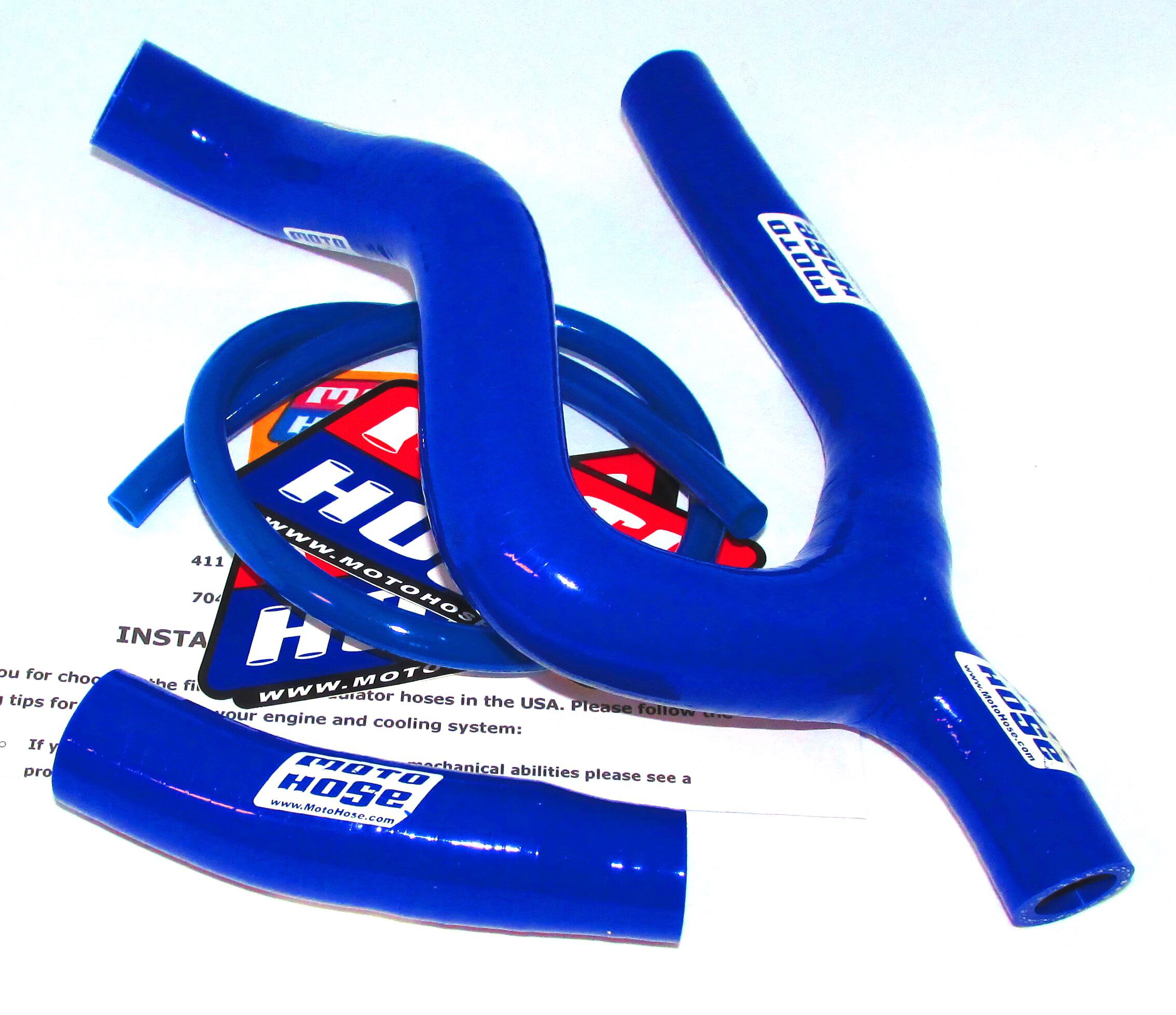 Silicone Y-Hose Kit Blue - For 2019 Husqvarna FC KTM SXF 250 - Click Image to Close