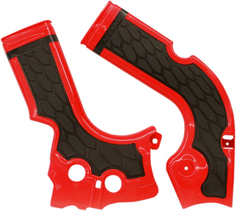 X-Grip Frame Guards Red/Black - For 13-17 Honda CRF250M/R CRF450R - Click Image to Close