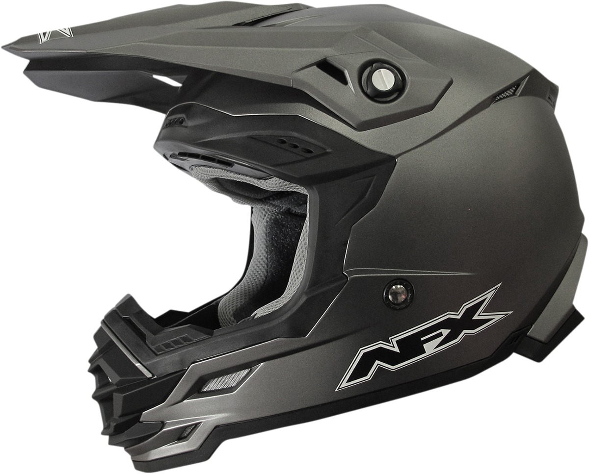 FX-19R Full Face Offroad Helmet Matte Gray Small - Click Image to Close