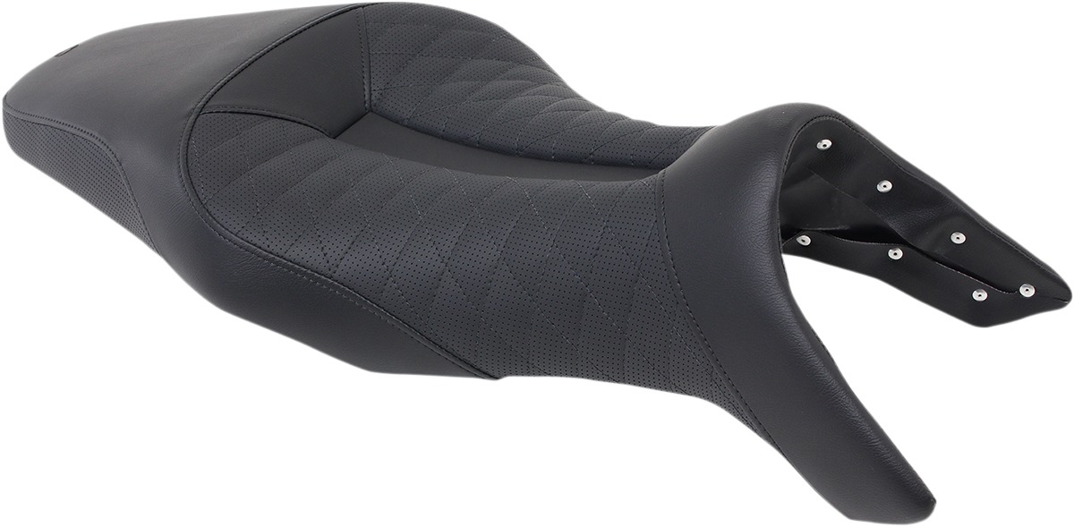 Track LS Lattice Stitched 2-Up Seat - Black - For Yamaha FZ-09 MT-09 - Click Image to Close