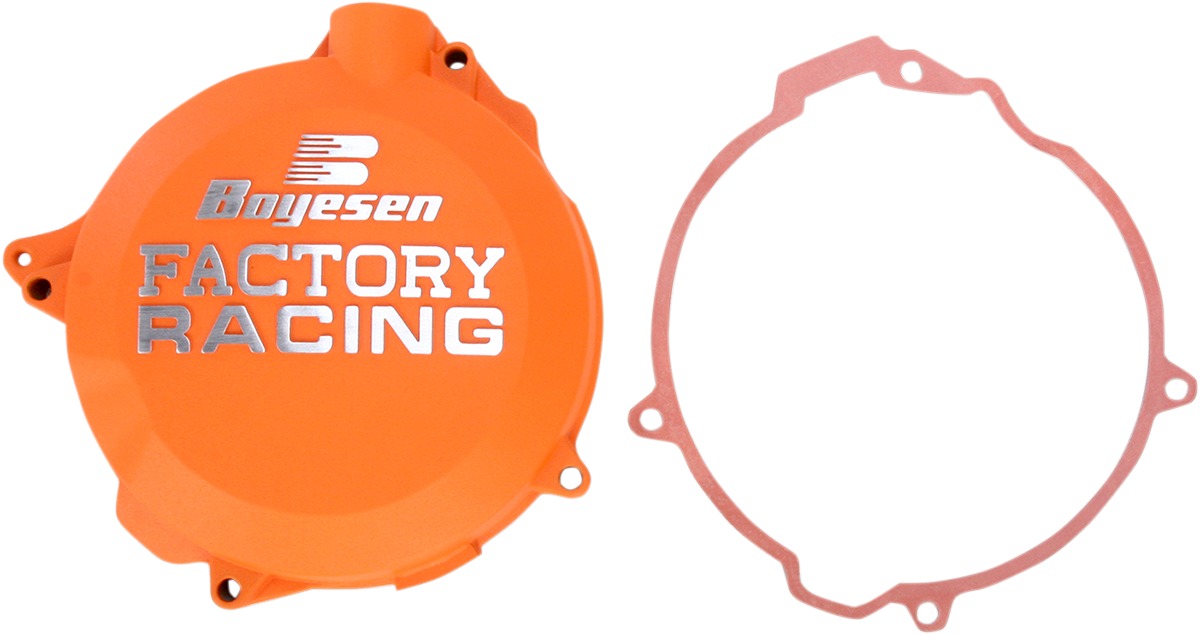 Factory Racing Clutch Cover Orange - For 01-16 Husqv KTM 125-200 - Click Image to Close