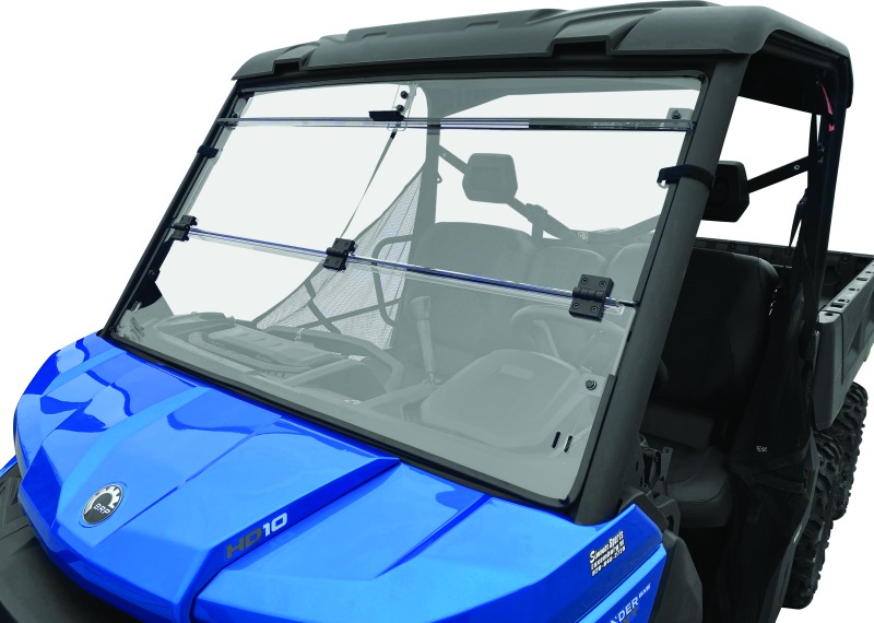 16-22 Can-Am Defender HD10 Windbreak Folding Windshield - Click Image to Close