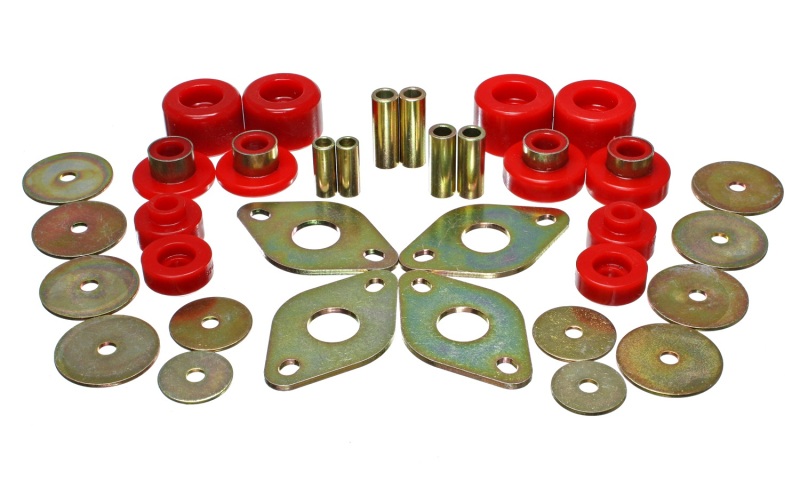 01-04 Toyota Pickup 2WD/4WD (Exc T-100/Tundra) Red Body Cab Mount Set - Click Image to Close