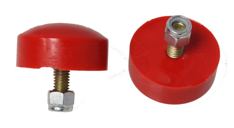 1in Tall Buttonhead Bump Stop - Red - Click Image to Close