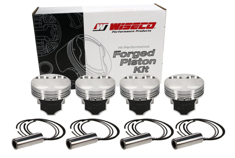 Wiseco Flat Top 10.5:1 Piston Kit Fits Honda/Acura B-Series - Click Image to Close