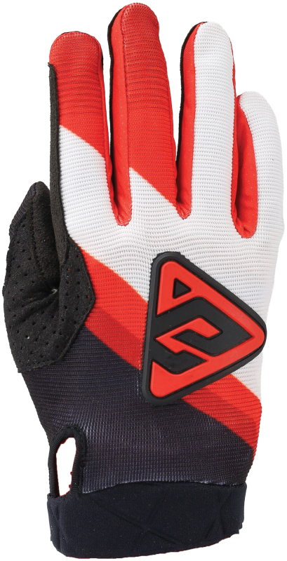 Answer 25 Peak Flo Gloves Black/Red/White - Large - Men's motocross gloves in Large size - Click Image to Close