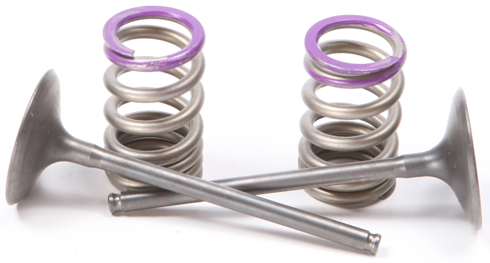 Steel Intake Valve/Spring Kit - For 07-08 Kawasaki KX250F - Click Image to Close