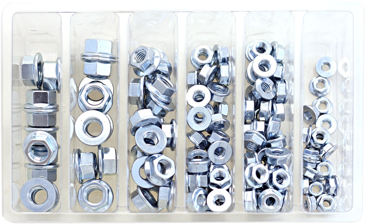 Nut Assortment Packs - Flange Nut Assortment M5-M10 - Click Image to Close