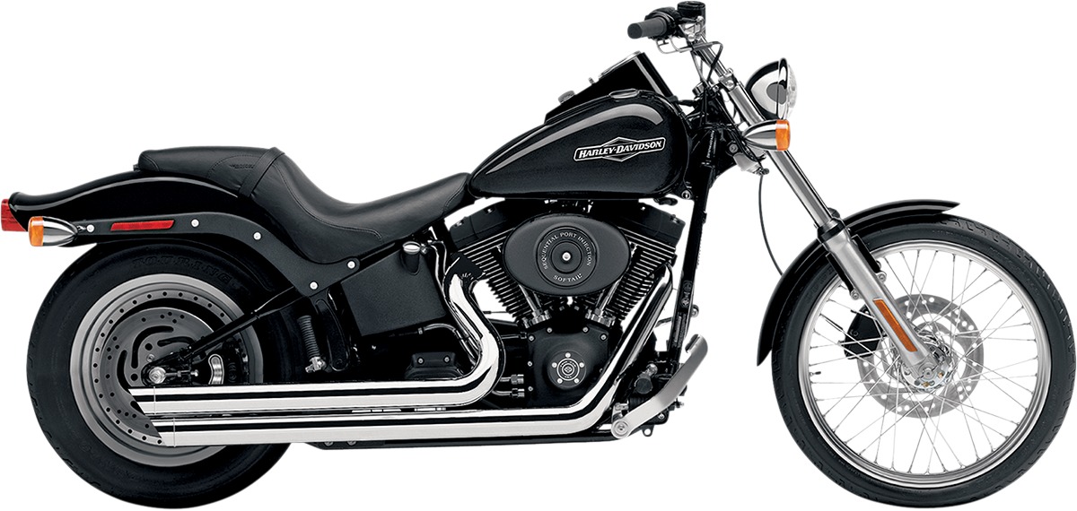 Cobra Speedster Slashdown Chrome Exhaust Fits 1999-2006 H-D Softail - Click Image to Close