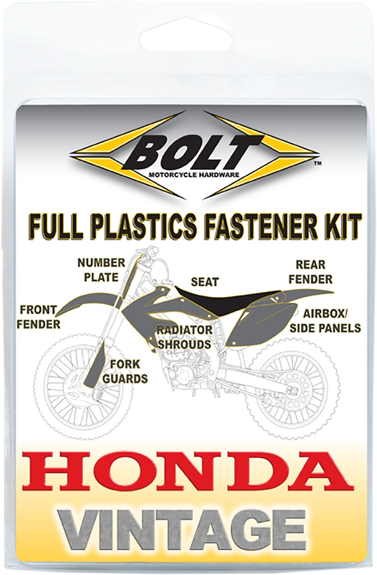 Full Plastic Fastener Kit - For 91-92 Honda CR125R, 90-91 CR250R - Click Image to Close