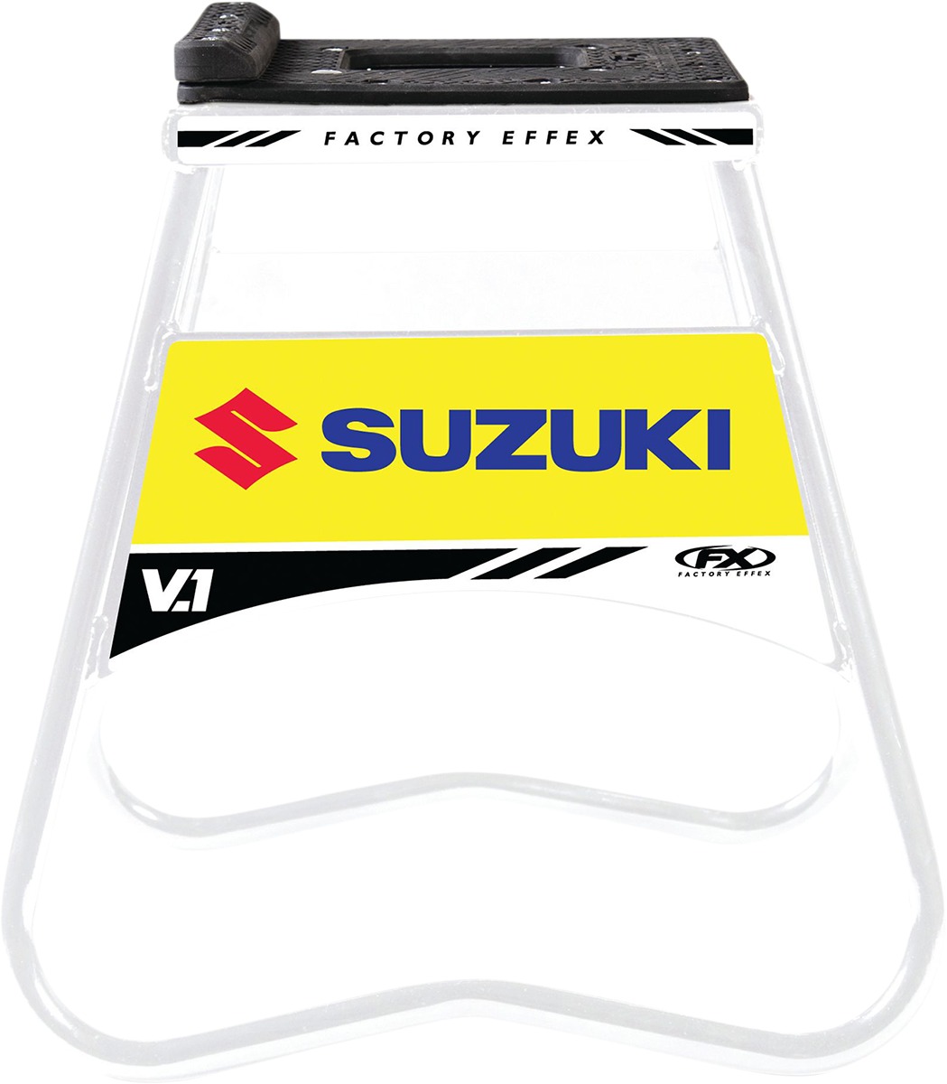 V1 Bike Stands - Suzuki White - Click Image to Close