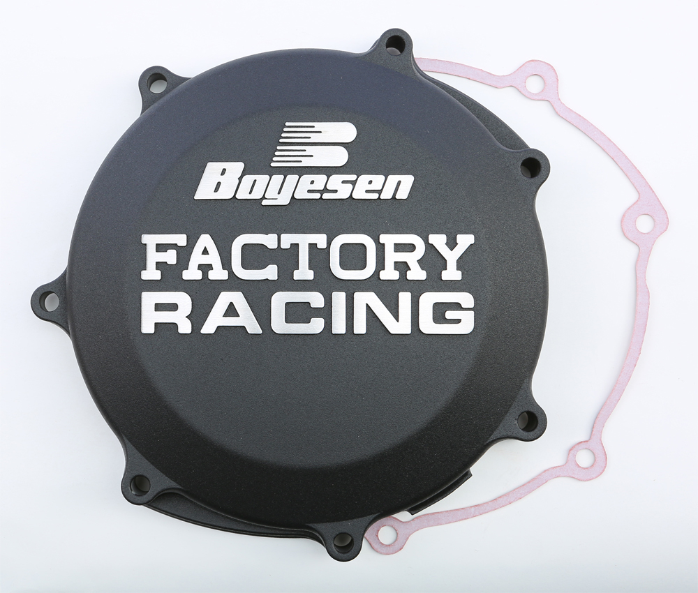 Black Factory Racing Clutch Cover - Yamaha YZ/WR450F - Click Image to Close