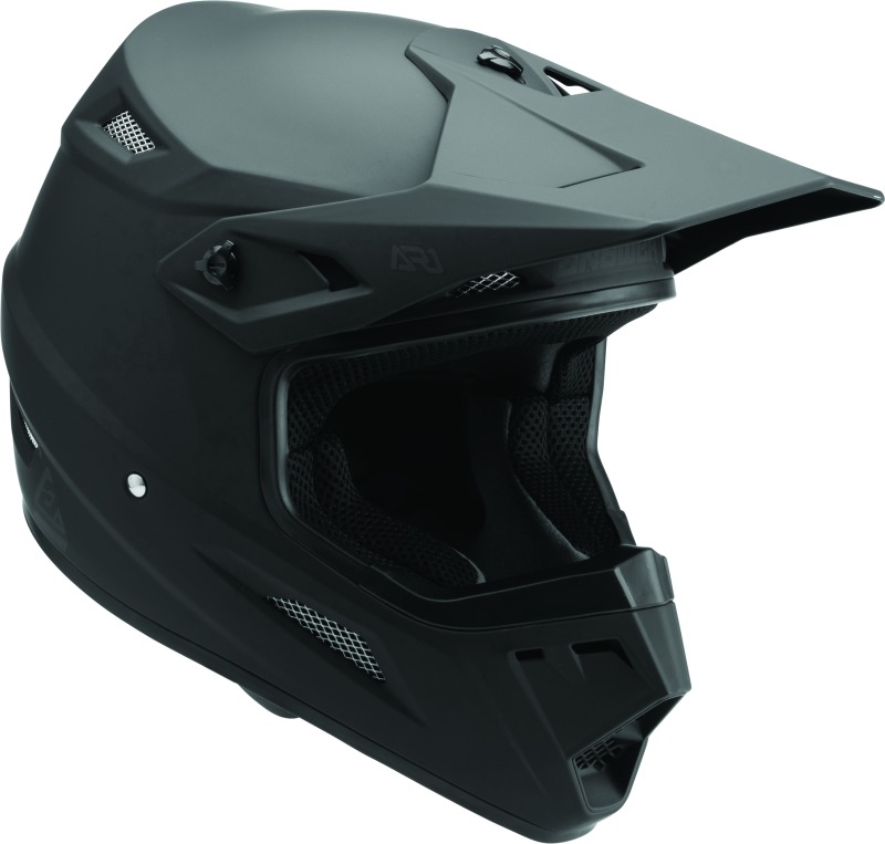 Answer AR1 Solid Helmet Matte Black - Medium - DOT and ECE certified helmet - Click Image to Close