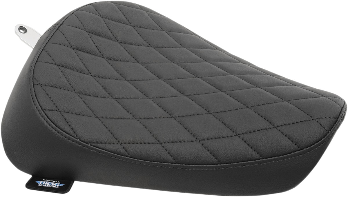 Diamond Vinyl Solo Seat Black Foam - For 82-03 Harley XL - Click Image to Close