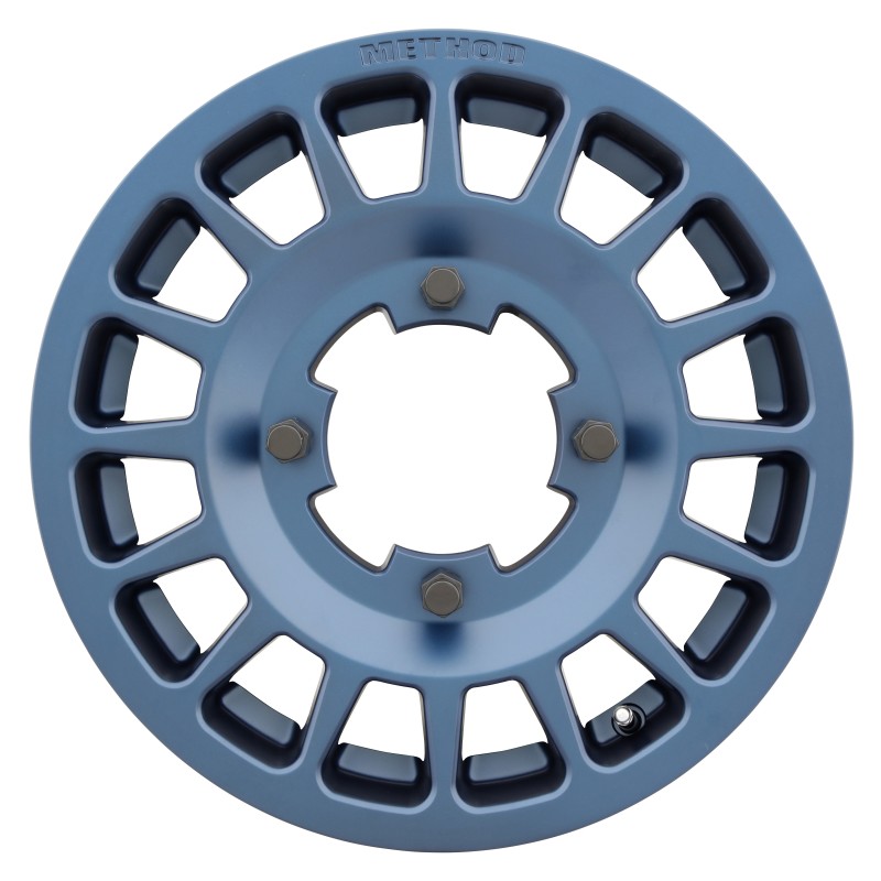 MR407 Bead Grip 15x6 / 5+1/51mm Offset / 4x136 / 100mm CB Bahia Blue Wheel - Click Image to Close