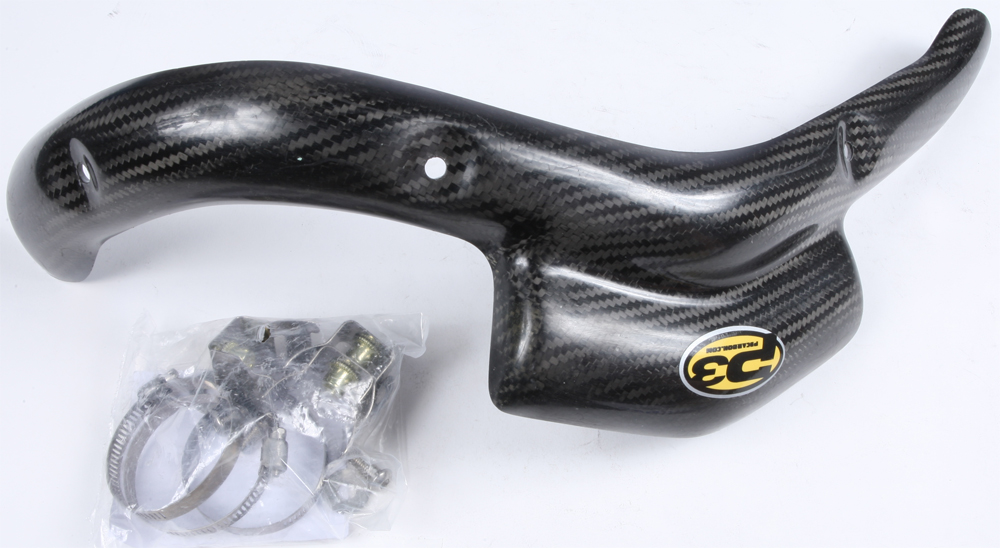 Carbon Fiber Exhaust Pipe Guard / Heat Shield - For 350 SXF XCF FC350 FX350 - Click Image to Close