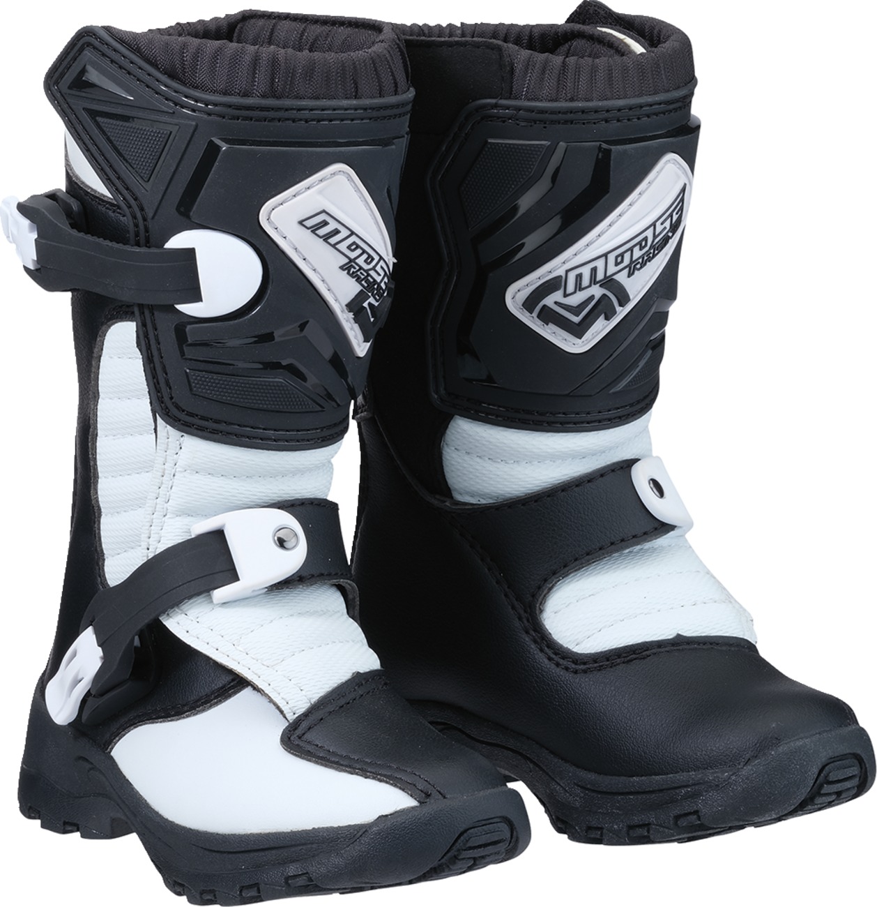 Moose M1.3 Child MX Boots Black/White Size 13 - Durable off-road MX boots for kids - Click Image to Close