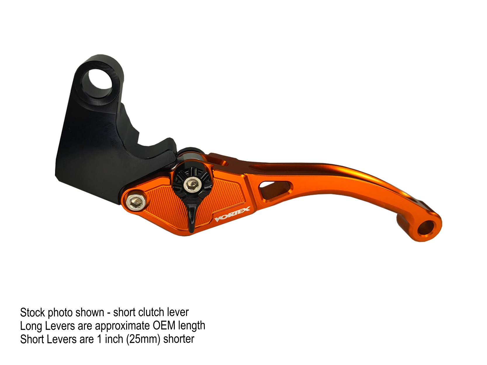 VTX 2.0 Clutch Lever Long - Orange For Ducati Models - Fits Ducati Scrambler, Monster, Hypermotard - Click Image to Close