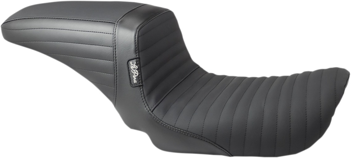 Kickflip Pleated Gripp Tape Vinyl 2-Up Seat - Black - For 04-05 FXD Dyna - Click Image to Close