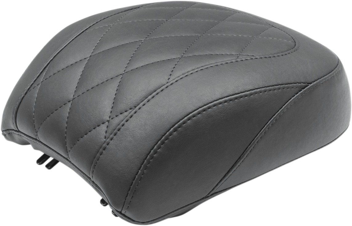 Tripper Diamond Synthetic Leather Wide Pillion Pad - For 18-20 HD FLFB - Click Image to Close