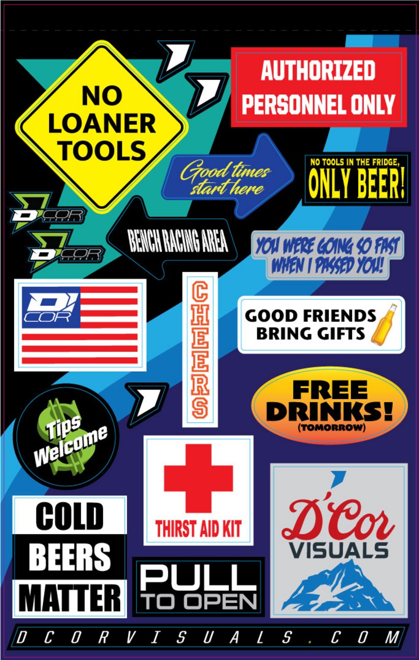 "Fridge" Universal Decal Sheet - 12 mil Ultracurve Vinyl - Click Image to Close