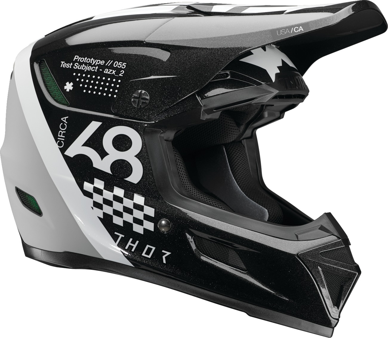 Thor Reflex Sport Riot MIPS Helmet - Small Black/White - MIPS MX helmet with Koroyd tech - Click Image to Close