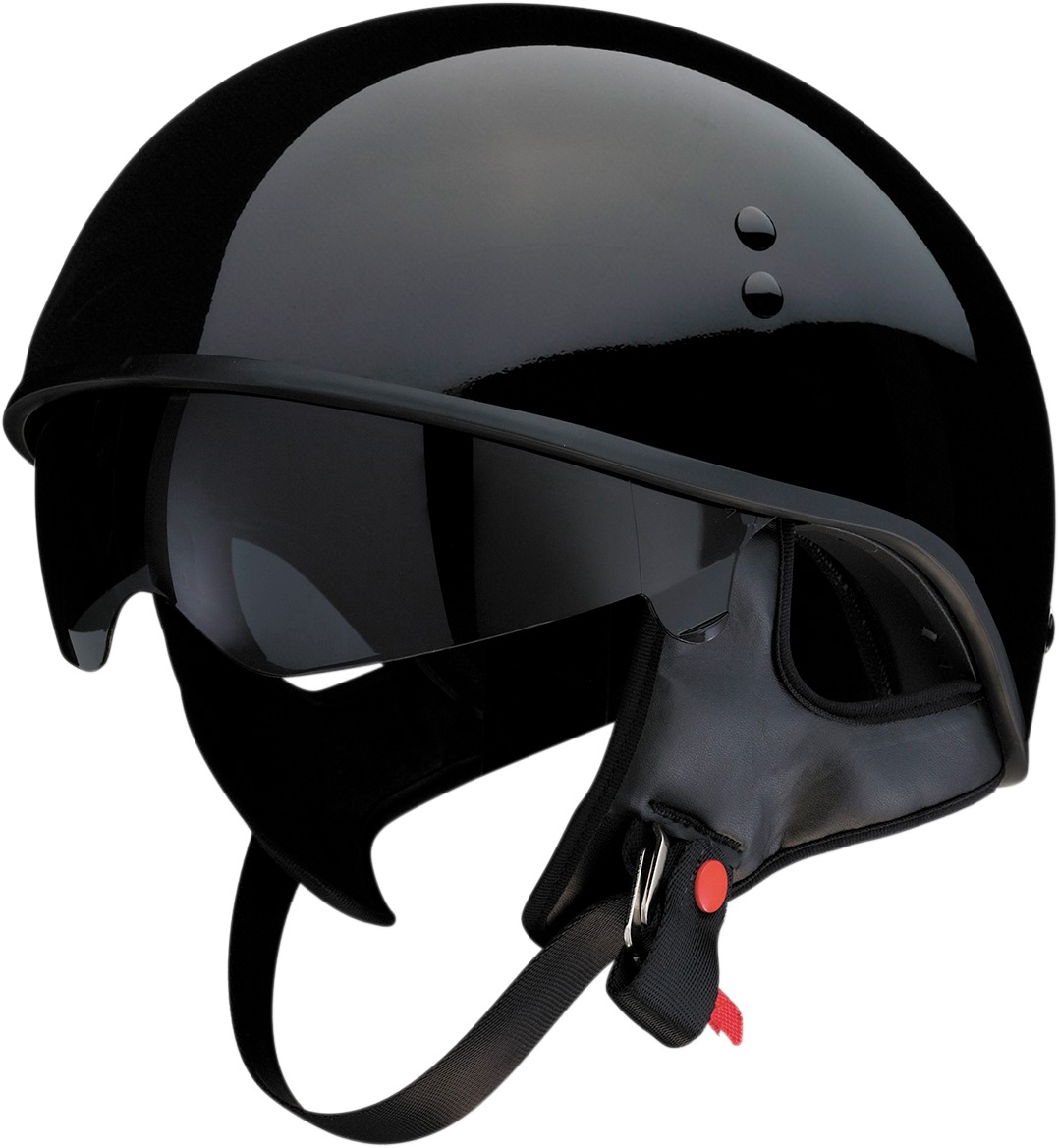 Vagrant Solid Street Half Helmet Gloss Black 2X-Large - Click Image to Close