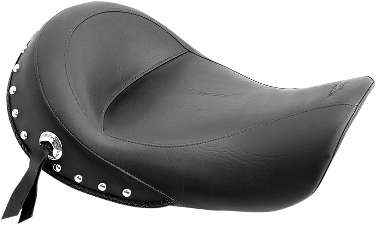 Concho Skirt Studded Vinyl Solo Seat - For 04-05 HD Dyna - Click Image to Close