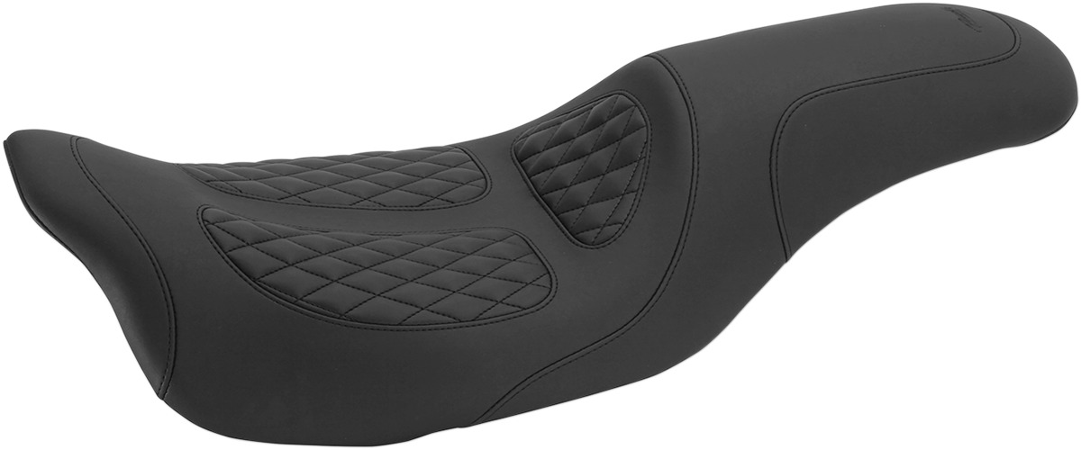 Dave Perewitz Diamond Vinyl 2-Up Seat - For 08-20 Harley FLH FLT - Click Image to Close