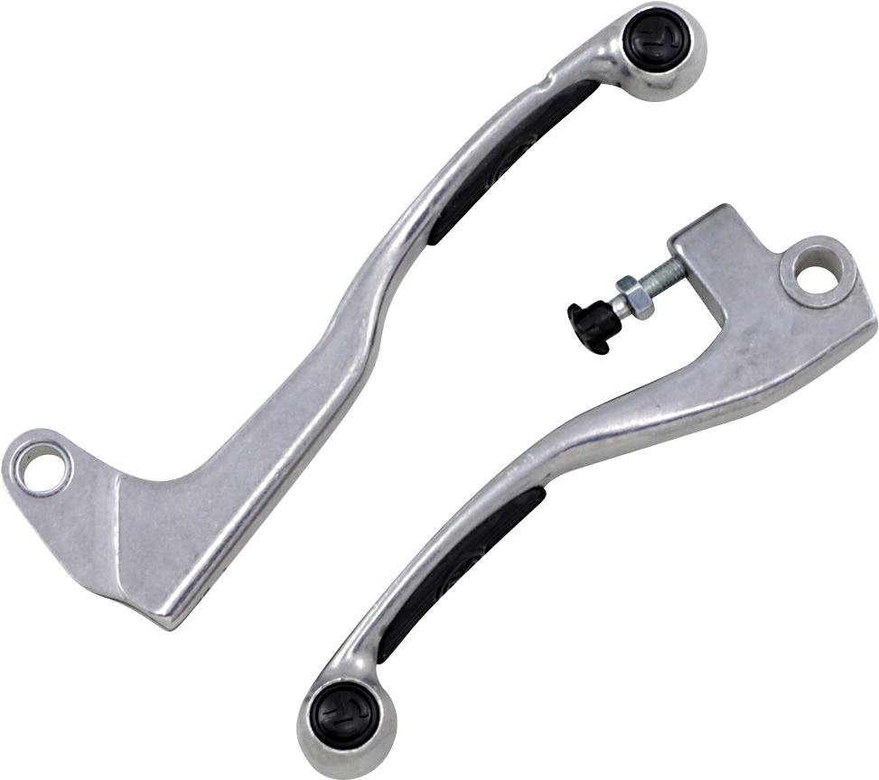 Natural & Black Competition Brake & Clutch Lever Set - For 00-20 Kawasaki KX Suzuki RM/Z - Click Image to Close