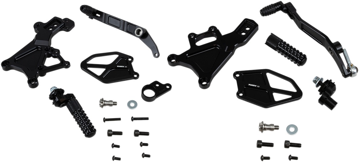 V3 Adjustable Rearset - Black - For 17-18 Yamaha YZF R6 - Click Image to Close