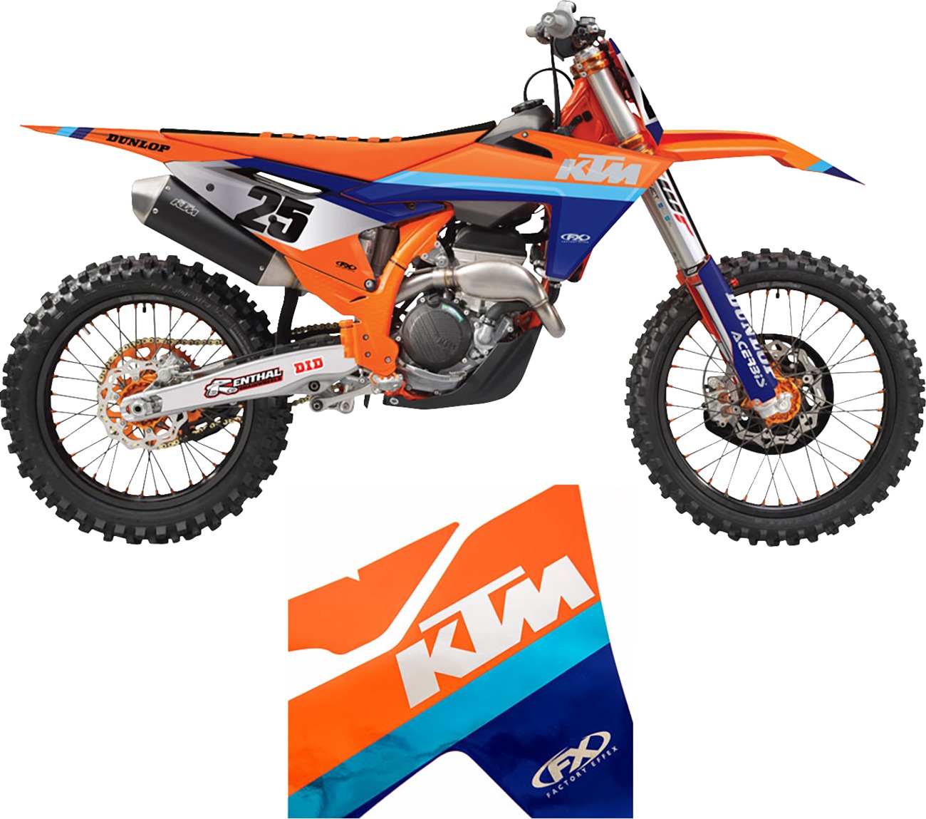 Candy Chrome Series Airbox/Shroud Graphics Kit - For Various 19-23 KTM - Click Image to Close