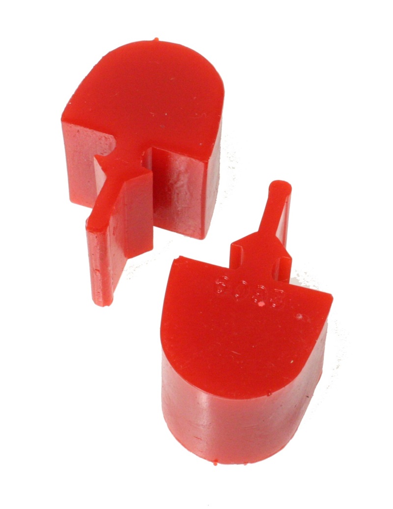 GM Pull Thru Style Red Bump Stop Set - Click Image to Close