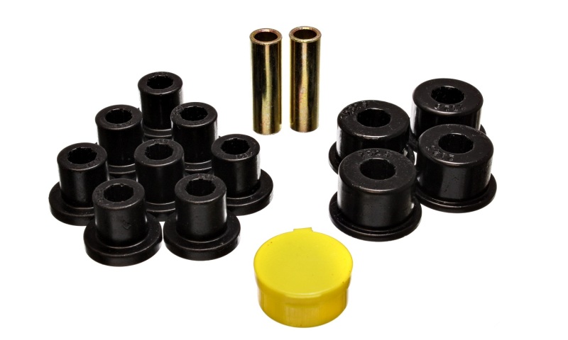 6/74-80 MG MGB Black Rear Leaf Spring Bushing Set - Click Image to Close