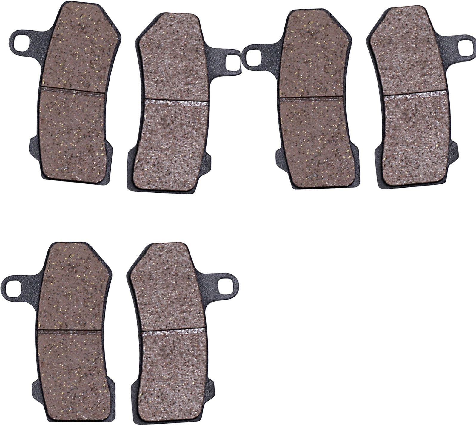 Complete Pad Set - Z-Plus Organic Brake Pads - Replaces H-D # 41854-08, 42897-08, 42897-06 & 42850-06 - Click Image to Close